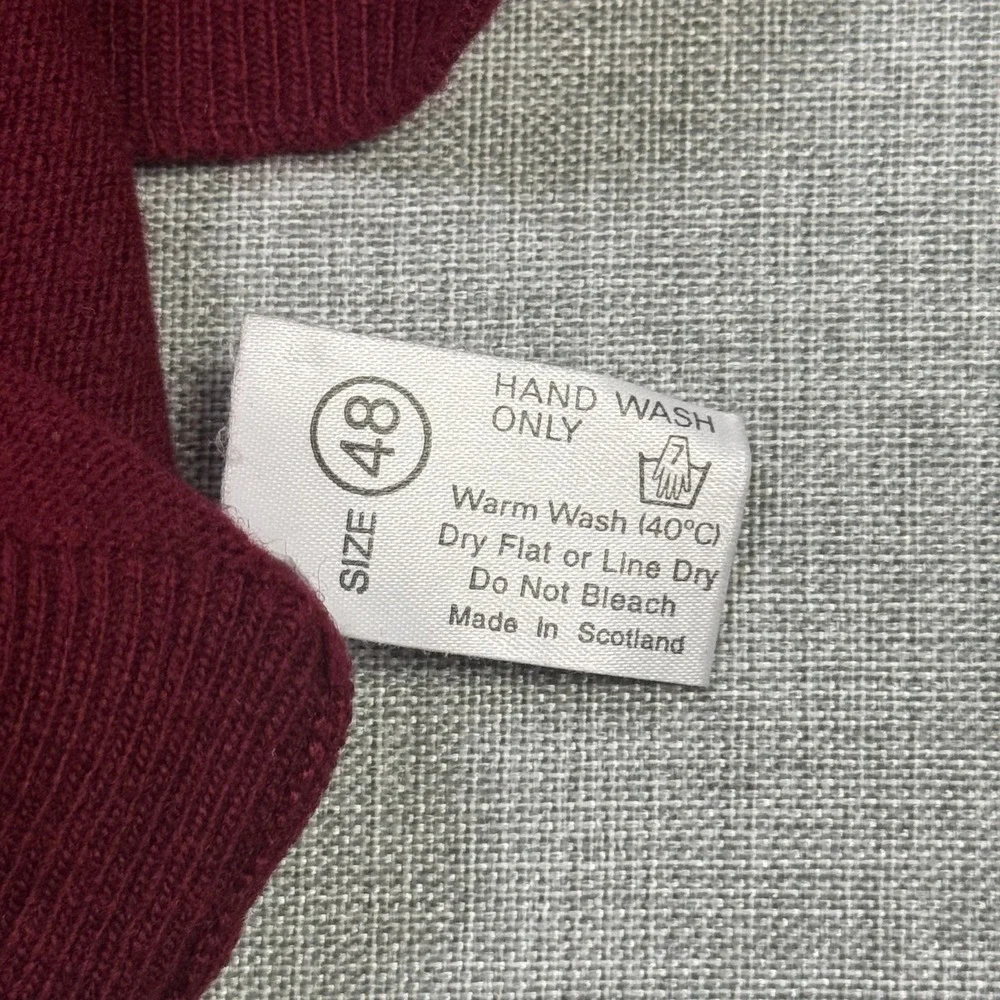 Peter Scott Lambswool Pine Valley Golf Club Pullover Sweater Mens 48 Red